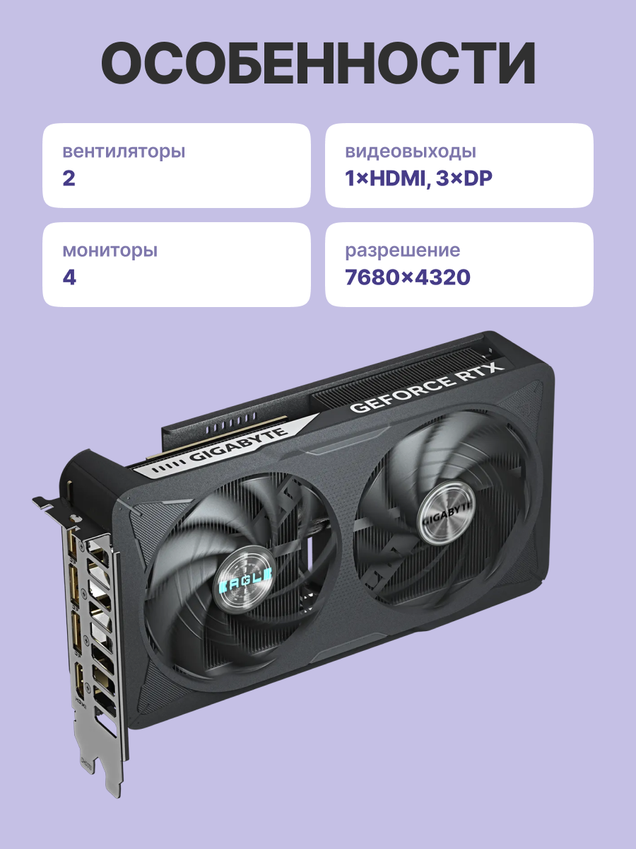 Видеокарта GIGABYTE GV-N5060EAGLE OC-8GD