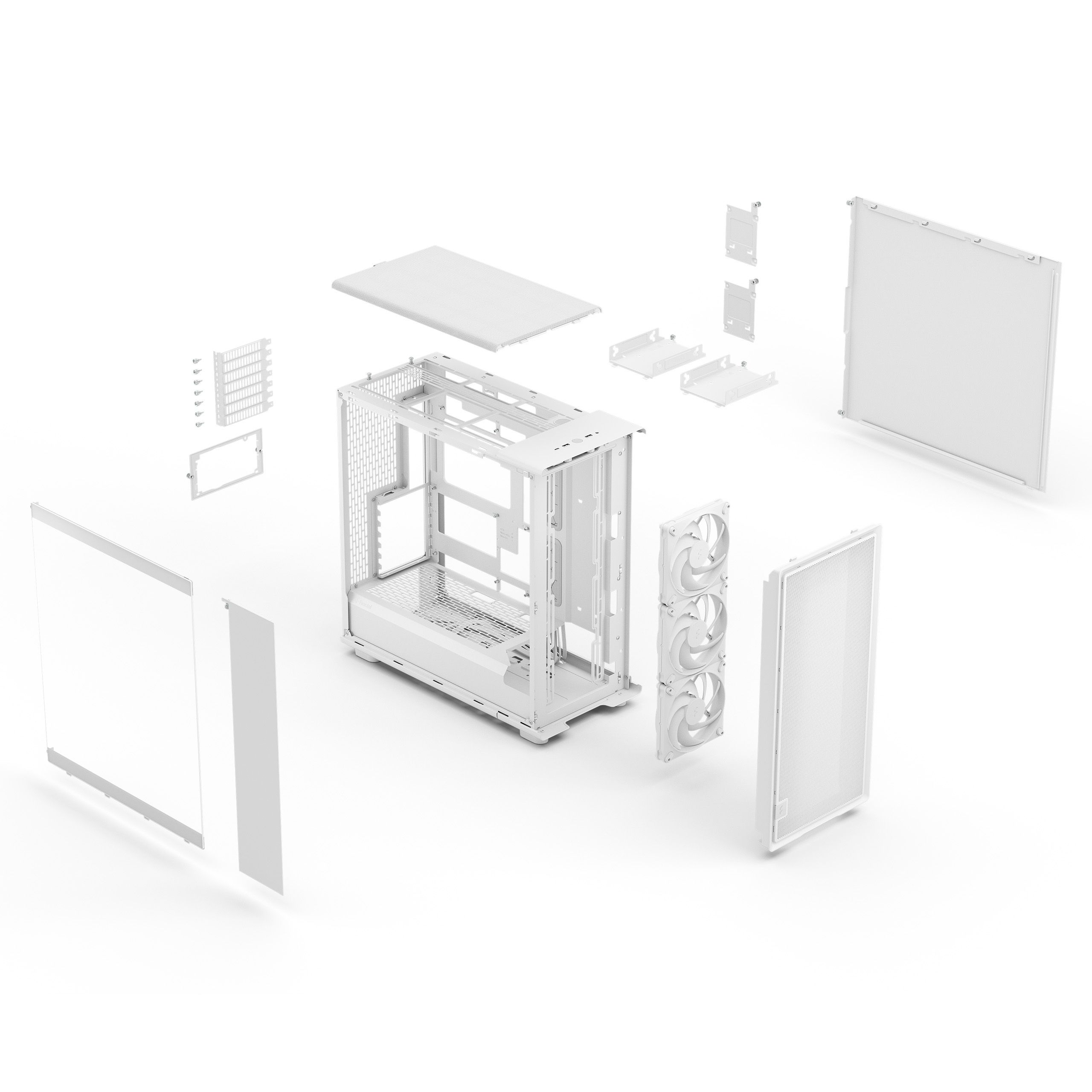 Корпус ПК без блока питания Fractal Design Epoch XL TG Clear White