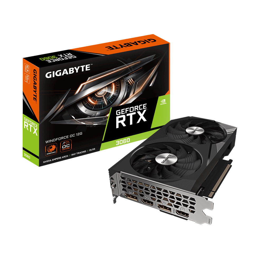 Видеокарта GIGABYTE GV-N3060WF2OC-12GD 2.0