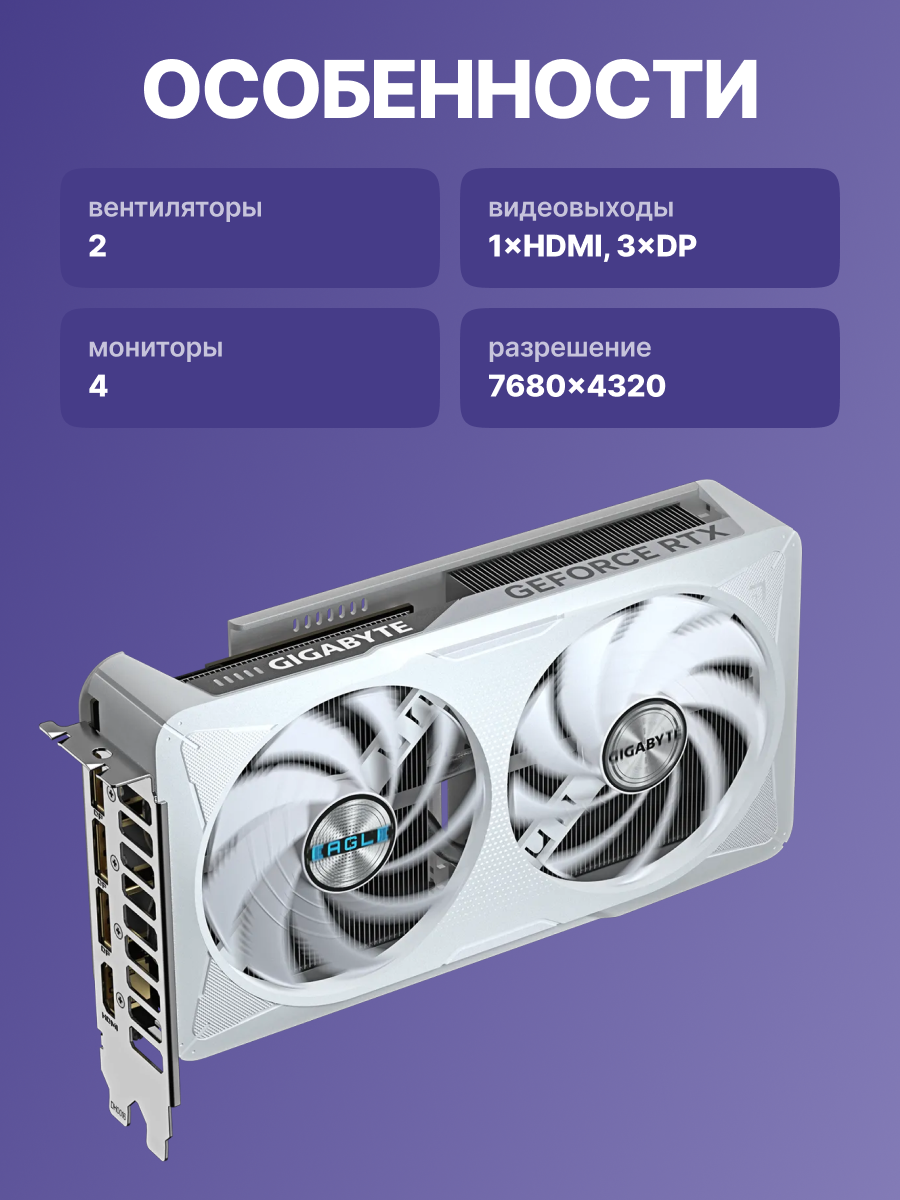 Видеокарта GIGABYTE GV-N5060EAGLEOC ICE-8GD