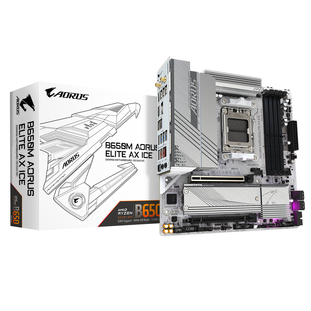 Материнская плата GIGABYTE B650M A ELITE AX ICE
